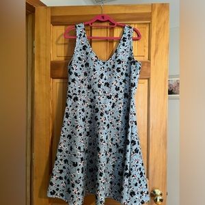 Torrid Blue Floral Sleeveless Swing Dress